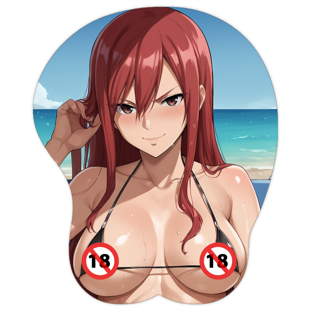 Erza Scarlet Hentai Mousepad 3D Boobs Fairy Tail #5 - Waifuz.net