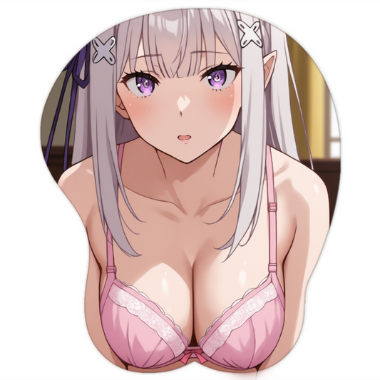 Emilia Hentai Mousepad 3D Boobs Re Zero #4