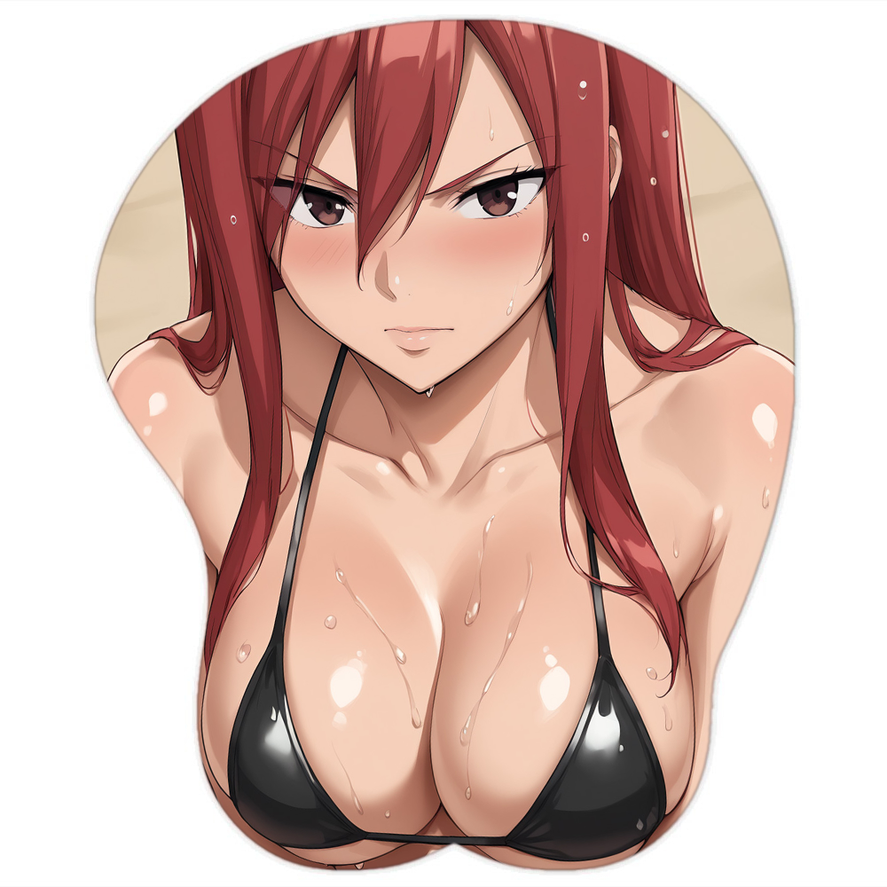Erza Scarlet Hentai Mousepad 3D Boobs Fairy Tail #4 - Waifuz.net