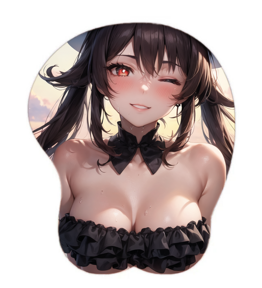 Hu Tao Hentai Mousepad 3D Boobs Genshin Impact #1