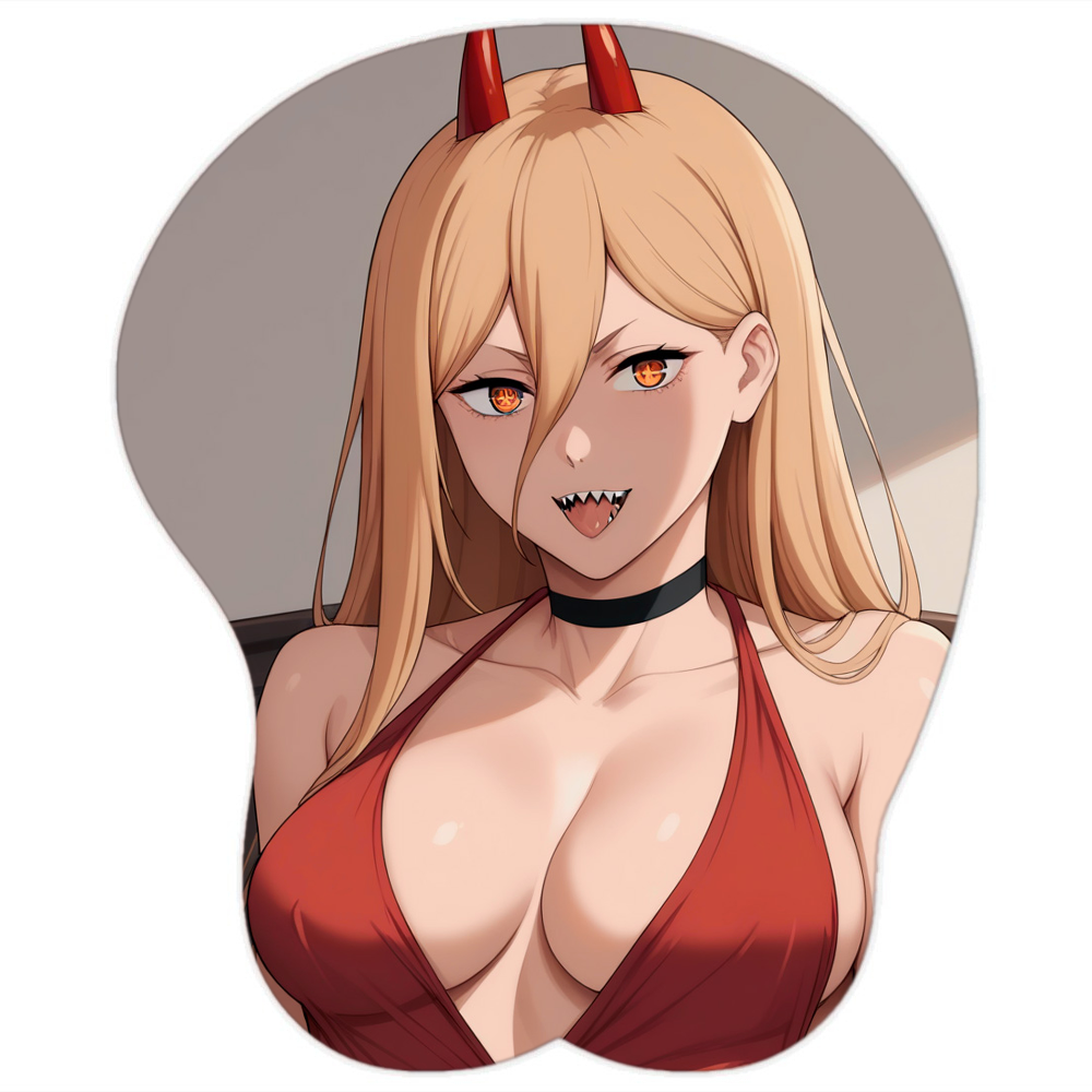 Power Hentai Mousepad 3D Boobs Chainsaw Man #9