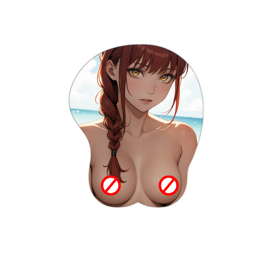 Makima Hentai Mousepad 3D Boobs Chainsaw Man #9